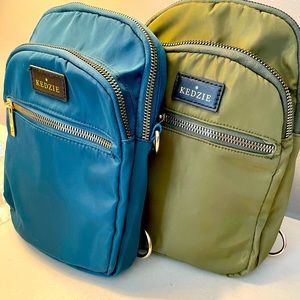 Two Kenzie round trip convertible sling backpacks